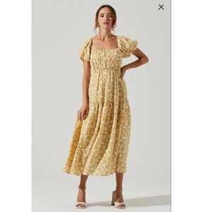 ASTR bubble sleeve dress